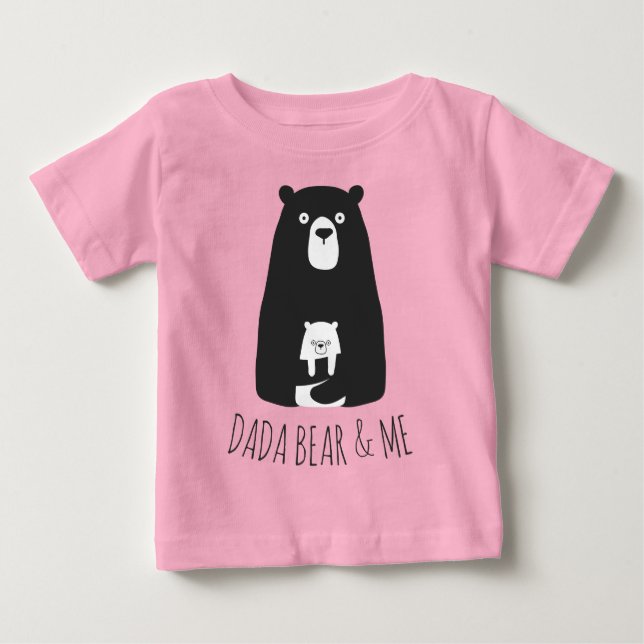 DADA BEAR & ME | Pappa Kids Dotter Son Dada Bear T Shirt (Framsida)