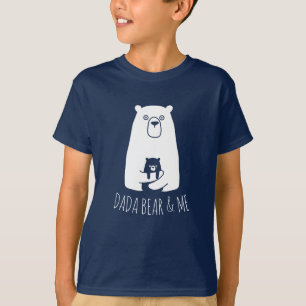 DADA BEAR & ME   Pappa Kids Dotter Son Dada Bear T Shirt