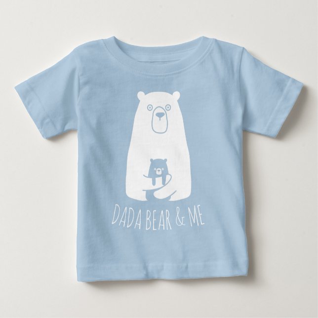 DADA BEAR & ME | Pappa Kids Dotter Son Dada Bear T Shirt (Framsida)