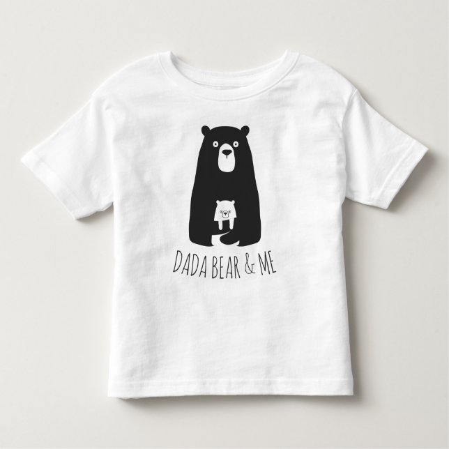DADA BEAR & ME | Pappa Kids Dotter Son Dada Bear T Shirt (Framsida)