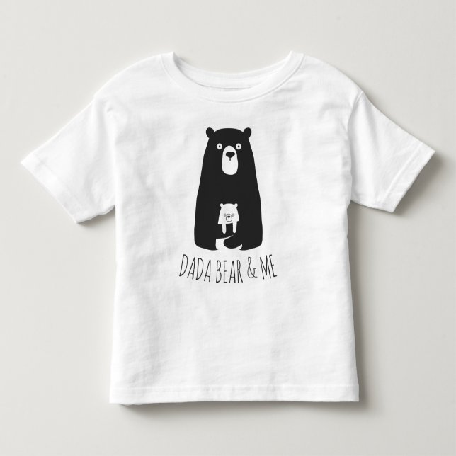 DADA BEAR & ME | Pappa Kids Dotter Son Dada Bear T T Shirt (Framsida)