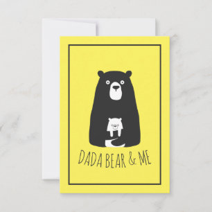 DADA BEAR & ME   Pappa Kids Dotter Son Dada Bear Tack Kort