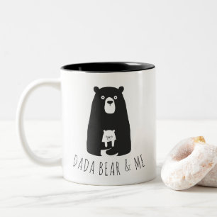 DADA BEAR & ME   Pappa Kids Dotter Son Dada Bear Två-Tonad Mugg