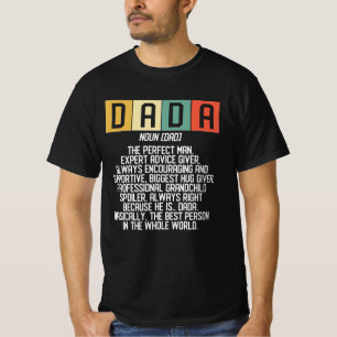 Dada betyder definition av Pappa som är funny Far T Shirt