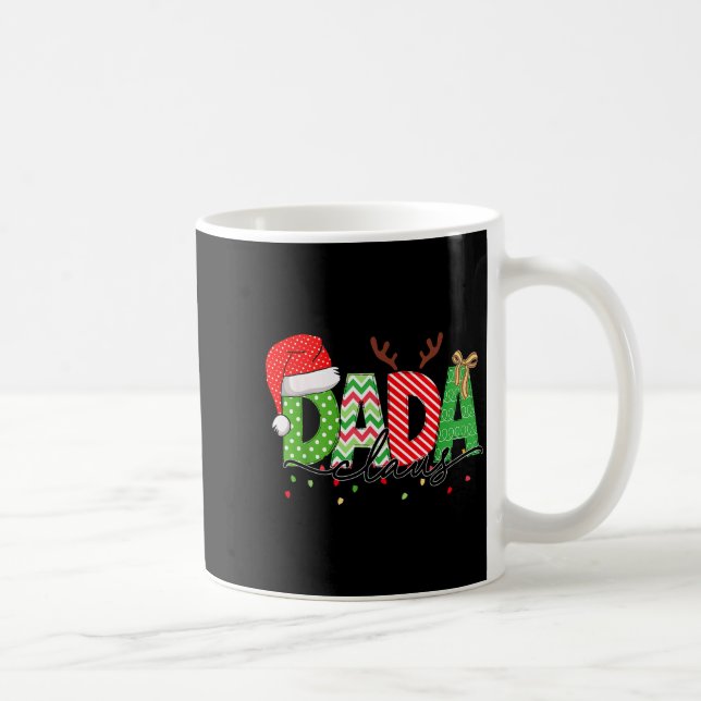 Dada Claus Christmas Lights Pajama Family Matching Kaffemugg (Höger)