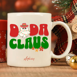 Dada Claus jul Pappa Namn Retro Groovy Kawaii Mugg