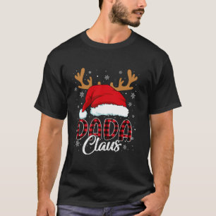 Dada Claus Santa Hat Reindeer Red Plade Matching F T Shirt