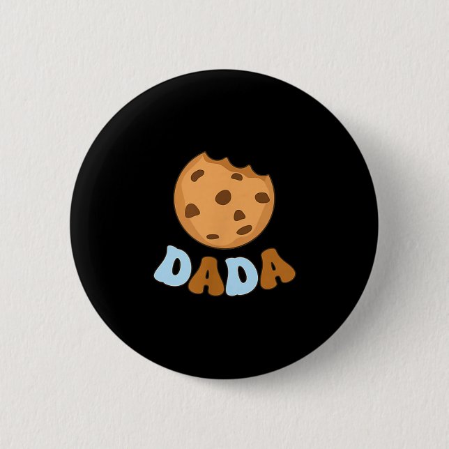 Dada Cookies Milk Sweet One 1st Födelsedag Familj  Knapp (Framsida)