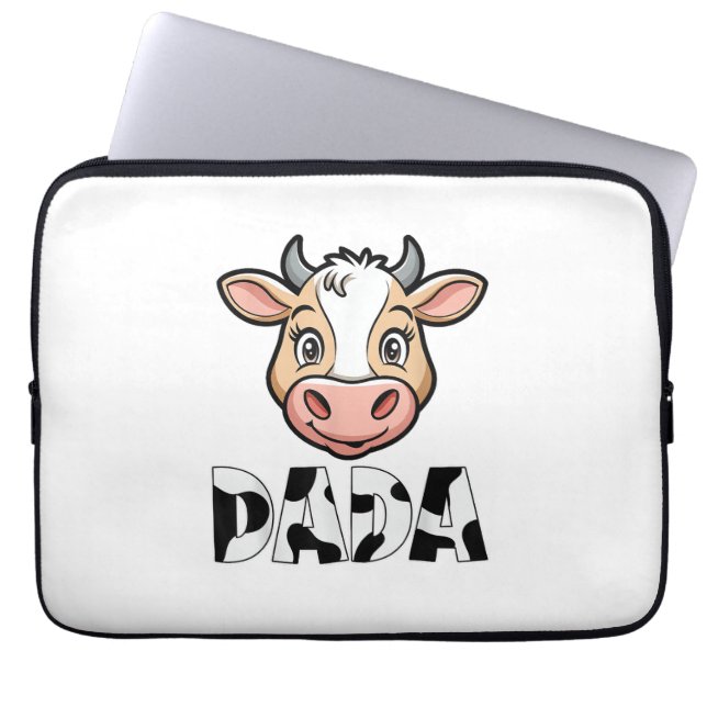 Dada Cow Skriv ut rad Mönster Fars dag Laptop Fodral (Framsidan)