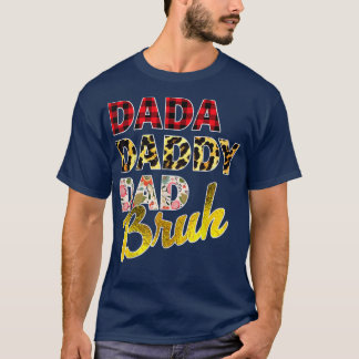 Dada Dad Bruh, Leopard Cheetah Father Mother Famil T Shirt