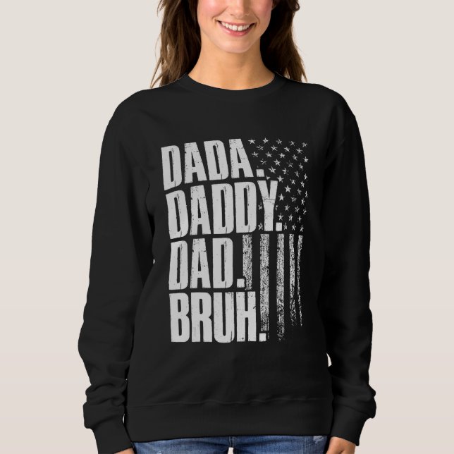Dada Daddy Dad Bruh American Flag Father s Day T Shirt (Framsida)