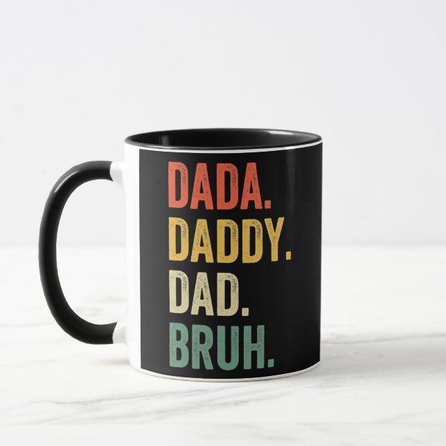 Dada Daddy Dad Bruh Father's Day Funny Dad Life Mugg (Vänster)