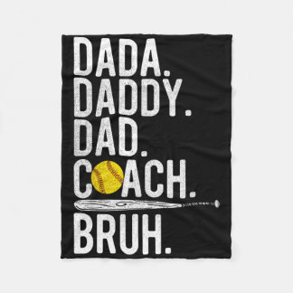 Dada Daddy Dad Bruh Vintage Softll Coach Dad Famil Fleecefilt
