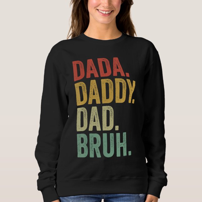 Dada Daddy Dad Father Bruh Funny Fathers Day Vinta T Shirt (Framsida)