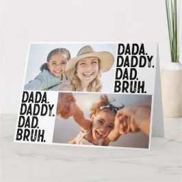 DADA DADDY PAPPA BRUH Anpassningsbar PHOTO FARS DA Kort