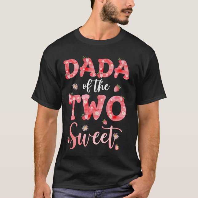 Dada de två sötberry andra födelsemedagen t shirt (Framsida)