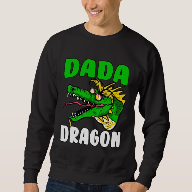 Dada Dragon  Father s Day Lång Ärmad Tröja (Framsida)