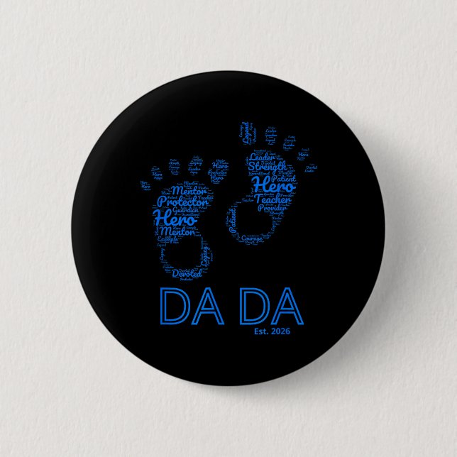 Dada Fars Dag Est 2026 Ordmoln Bebis Knapp (Framsida)