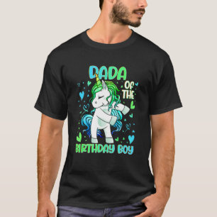 Dada från Födelsedagsfest Boys Dabbing Unicorn T Shirt