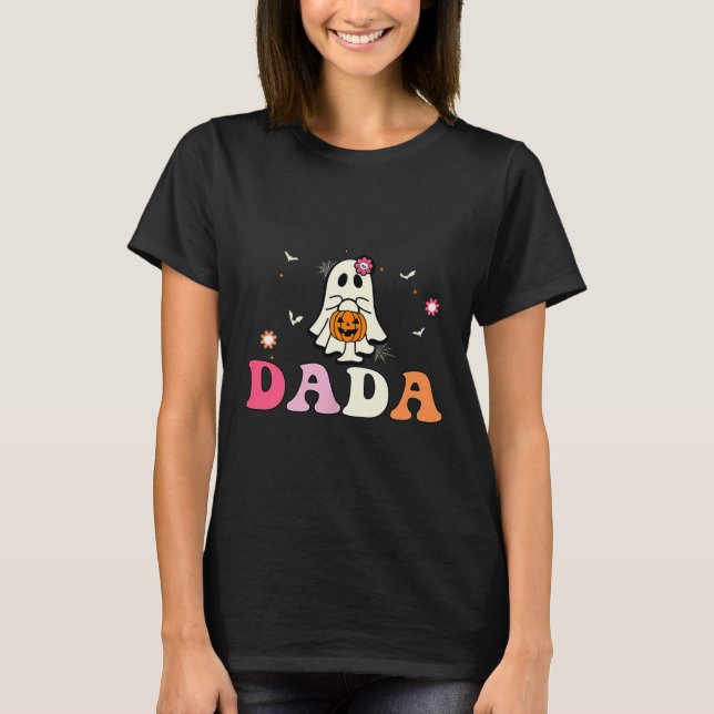 Dada Ghost Boo One Soky Dad First Halloween Birthd T Shirt (Framsida)
