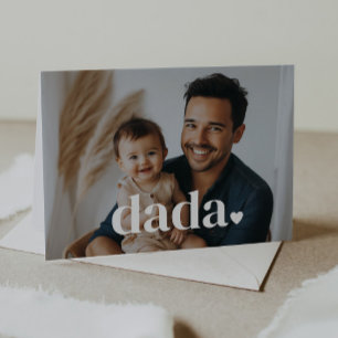 Dada Heart - Första fadersdags fotokort Kort