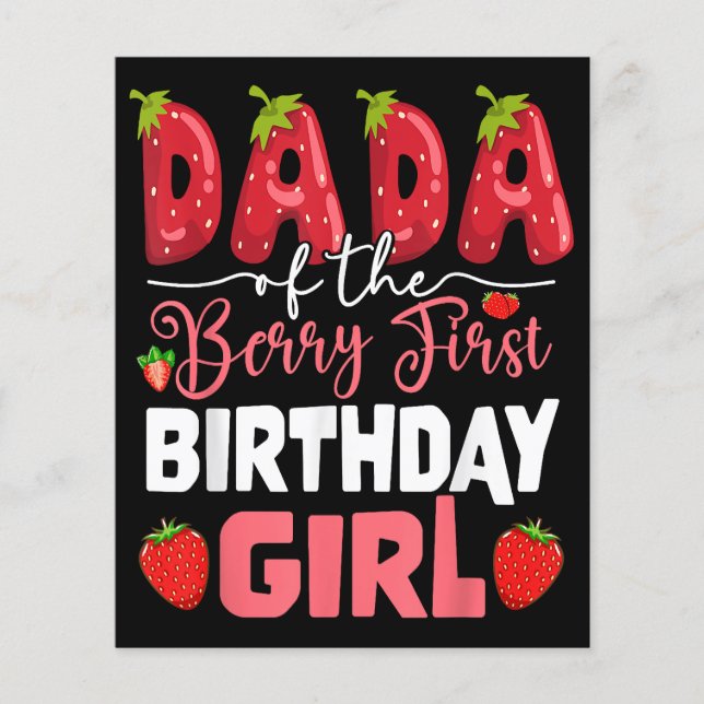 Dada i Berry First Birthday of Girl Strawberr (Framsida)