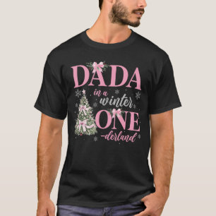 Dada i en vinters Onederland födelsedagsflicka Jul T Shirt