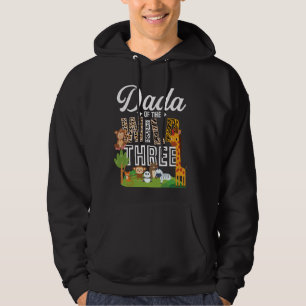 Dada i Vilden och Tre Zoo Theme Safari Birthd Hoodie