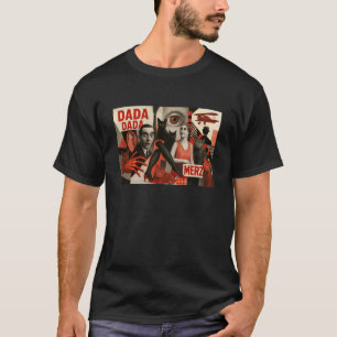 Dada-konst Inspirerad Katt Illustration - Rolig Sö T Shirt