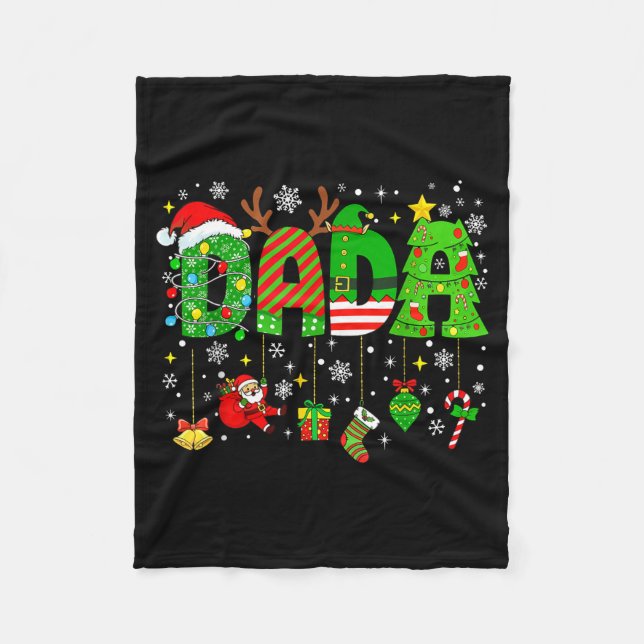 Dada Matching Funny Christmas Family Couple Xmas S Fleecefilt (Framsidan)