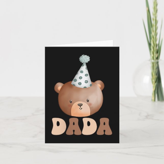 Dada Nalle 1:a födelsedagsgyttjaramatch Kort (Framsida)