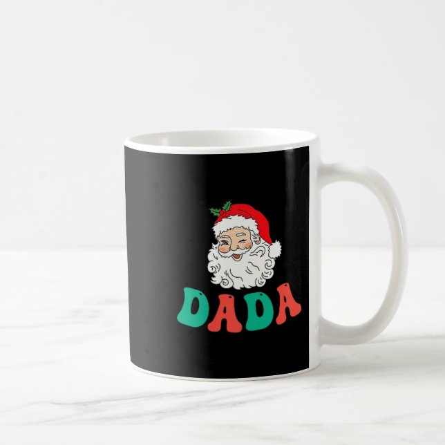 Dada Of 1st Birthday Pajamas Christmas Santa Match Kaffemugg (Höger)