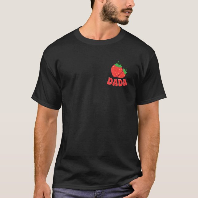 Dada of The Berry Sweet One Strawberry First Birth T Shirt (Framsida)