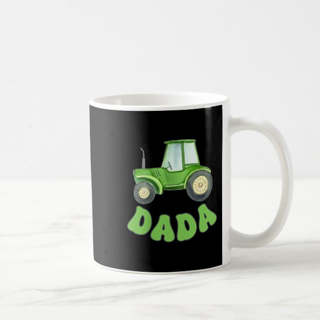 Dada Of The Birthday Boy Tractor Farm Trucks Famil Kaffemugg (Höger)