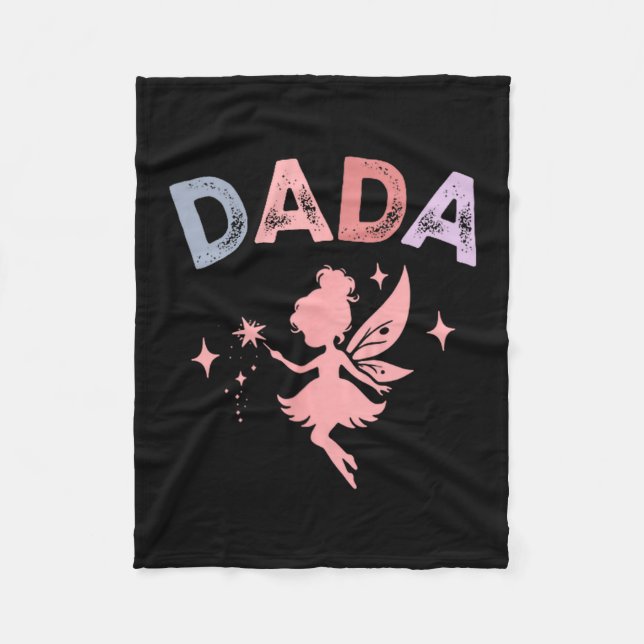 Dada Of The Little Fairy Birthday Girl Family Matc Fleecefilt (Framsidan)