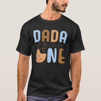 Dada Of The Sweet One Cookies and Milk 1st Birthda T Shirt