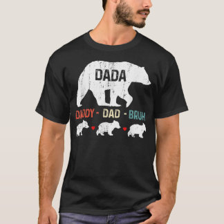 Dada pappa Pappa Bruh Bear Lycklig Fars dag Manar  T Shirt