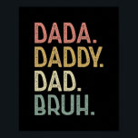 Dada pappa Pappa Bruh Birthday för Pappa Manar Far Poster<br><div class="desc">Dada pappa Pappa Bruh Birthday for Pappa Manar Fars dag Funny Gift. Perfekt-gåva till pappa,  mamma,  pappa,  manar,  kvinnor,  vänner och familjemedlemmar på Thanksgiving Dag,  juldag,  Mors dag,  Fars dag,  4 juli,  1776 Oberoende dag,  veterandagen,  Halloween D,  Patrick's Day</div>