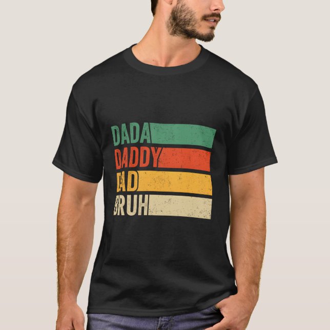 Dada pappa Pappa Bruh Fars dag Far Pappa T Shirt (Framsida)