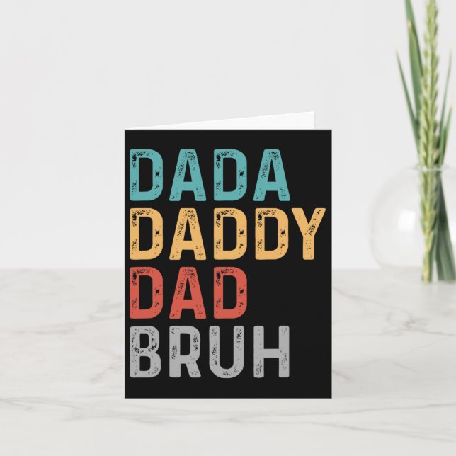 Dada pappa Pappa Bruh Fars dag Funny Pappa Bruh Br Kort (Framsida)