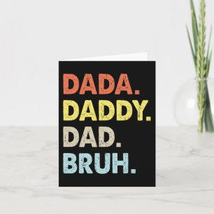 Dada pappa Pappa Bruh Fars dag Roligt Vintage  Kort