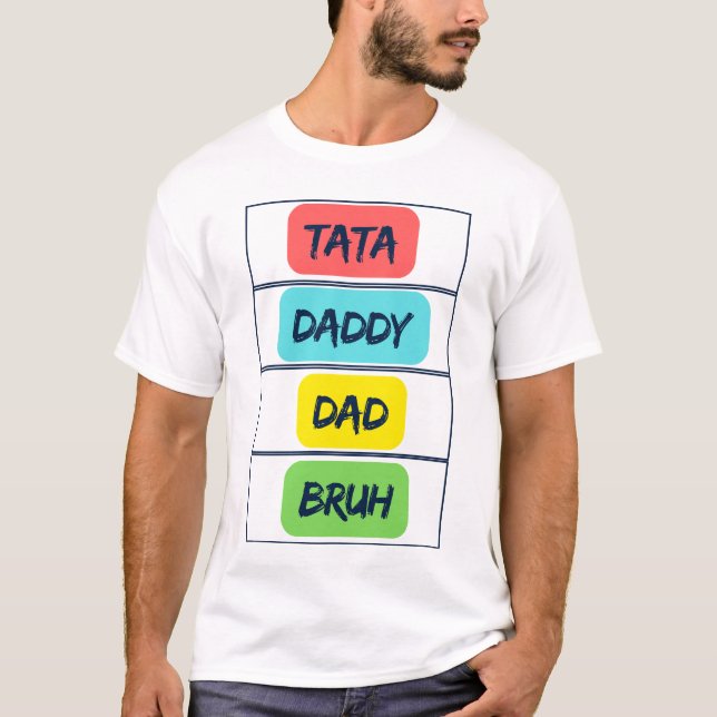 Dada pappa Pappa Bruh Far's Day Funny Essential T Shirt (Framsida)