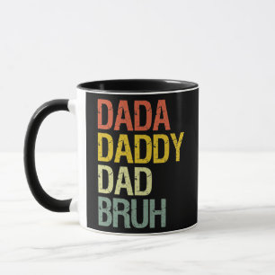 Dada pappa Pappa Bruh Funny Pappa Vintage Fars dag Mugg