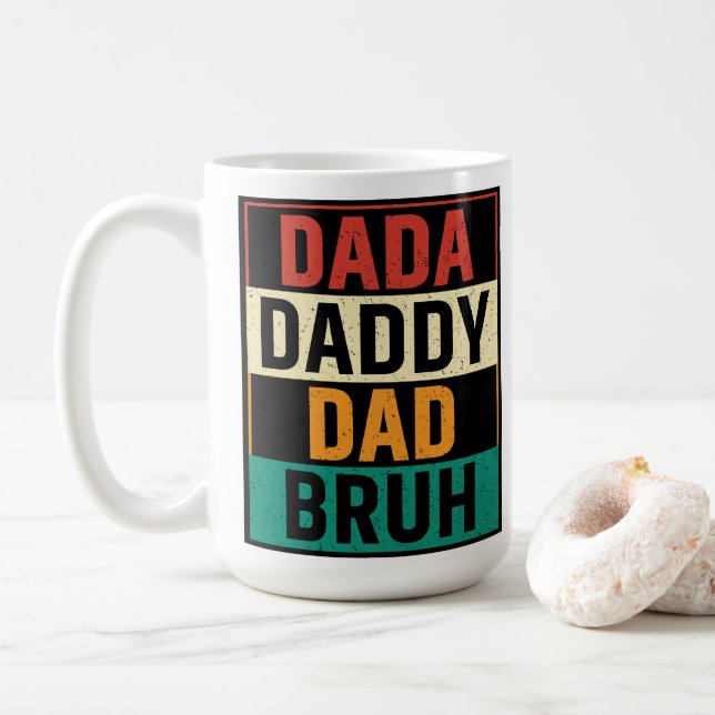 Dada pappa Pappa Bruh Funny retro Fars dag Kaffemugg (Med munk)