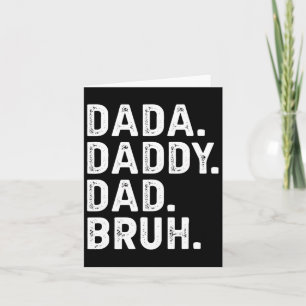 Dada pappa Pappa Bruh Gifts Manar Funny Fars dag D Kort