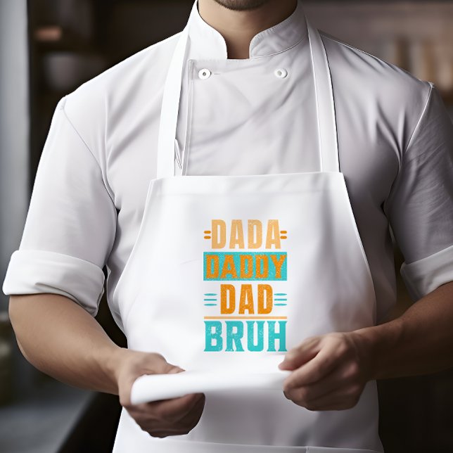 Dada pappa Pappa Bruh Långt Förkläde (Skapare uppladdad)