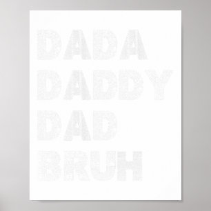 Dada pappa Pappa Bruh Lycklig Fars dag Manar Gift  Poster