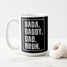 Dada pappa Pappa Bruh nödlidande retro Fars dag Kaffemugg