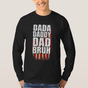 Dada Pappa Pappa Bruh Pappa Flagga Vintage Retro T Shirt