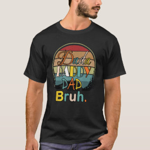 Dada pappa Pappa Bruh Retro Färg Lycklig Far T Shirt